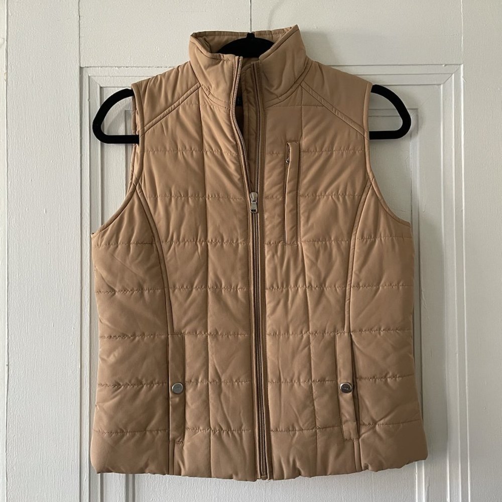 Ralph Lauren Quilted Puffer Vest Camel Brown Size XS